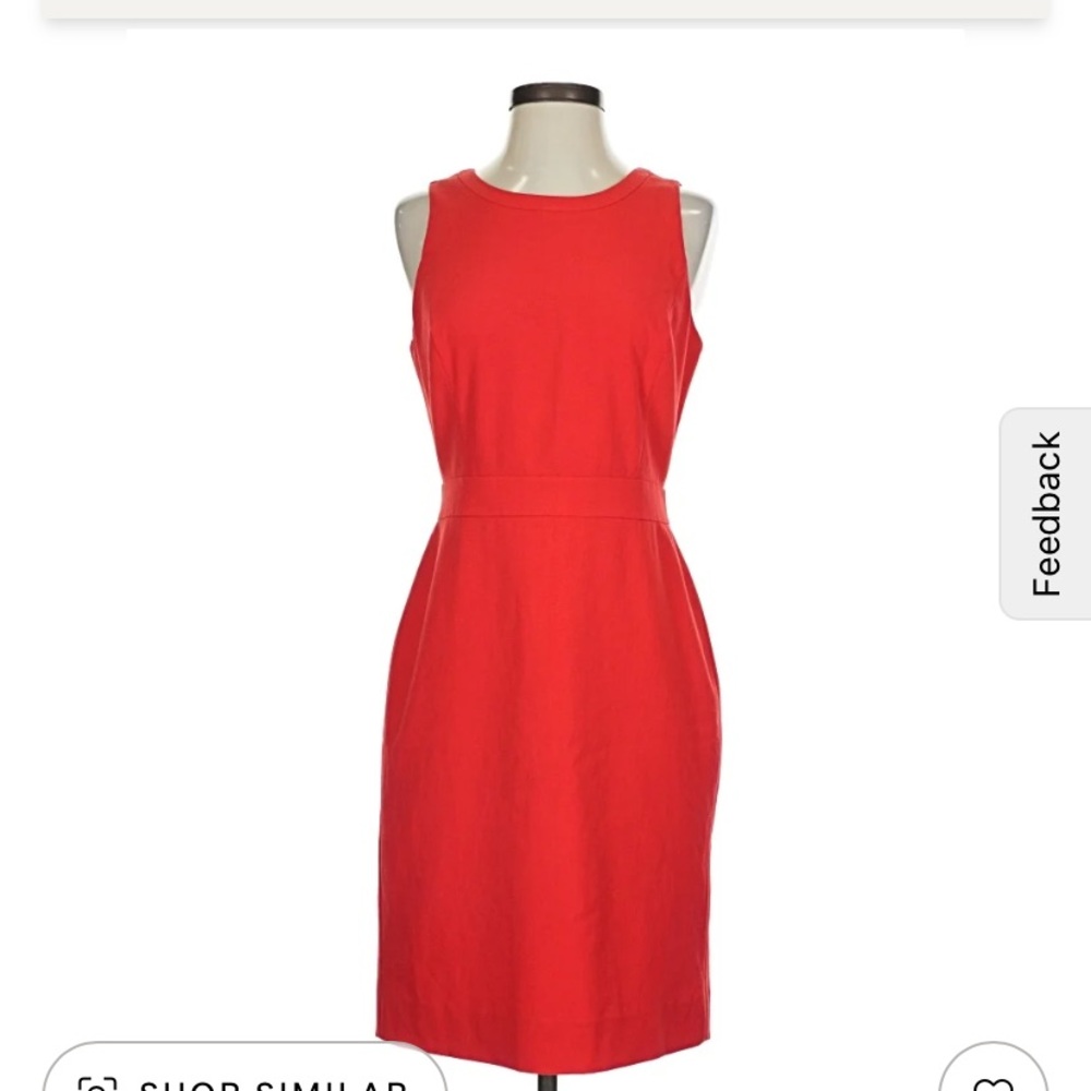 J Crew women’s dress, size 4p, in red/ orange color. - Picture 5 of 5